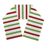 Merry Christmas Striped Pattern Print Scarf