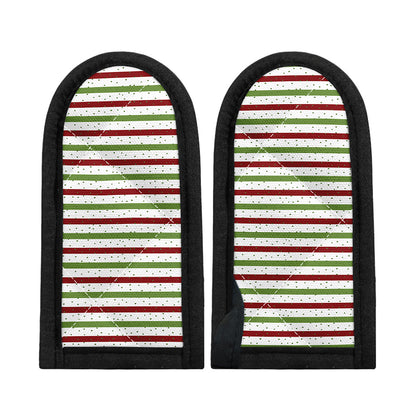 Merry Christmas Striped Pattern Print Skillet Handle Cover