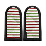 Merry Christmas Striped Pattern Print Skillet Handle Cover