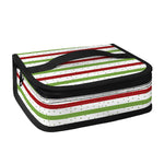 Merry Christmas Striped Pattern Print Small Lunch Bag