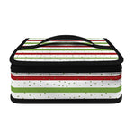 Merry Christmas Striped Pattern Print Small Lunch Bag