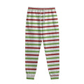 Merry Christmas Striped Pattern Print Sweatpants