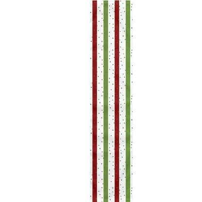 Merry Christmas Striped Pattern Print Table Runner