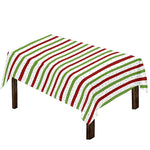 Merry Christmas Striped Pattern Print Tablecloth