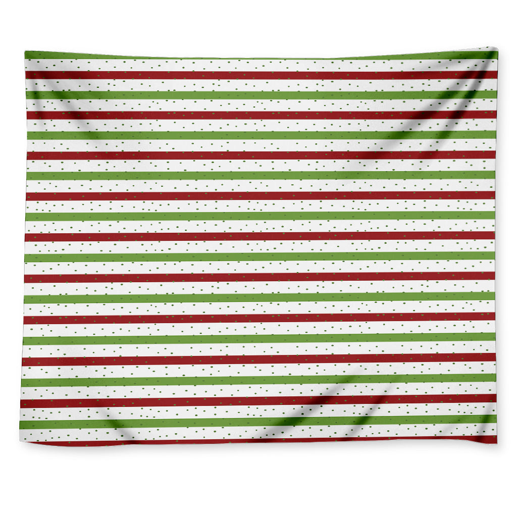 Merry Christmas Striped Pattern Print Tapestry