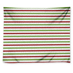 Merry Christmas Striped Pattern Print Tapestry