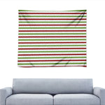 Merry Christmas Striped Pattern Print Tapestry