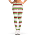 Merry Christmas Striped Pattern Print Women's Leggings