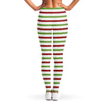 Merry Christmas Striped Pattern Print Women's Leggings