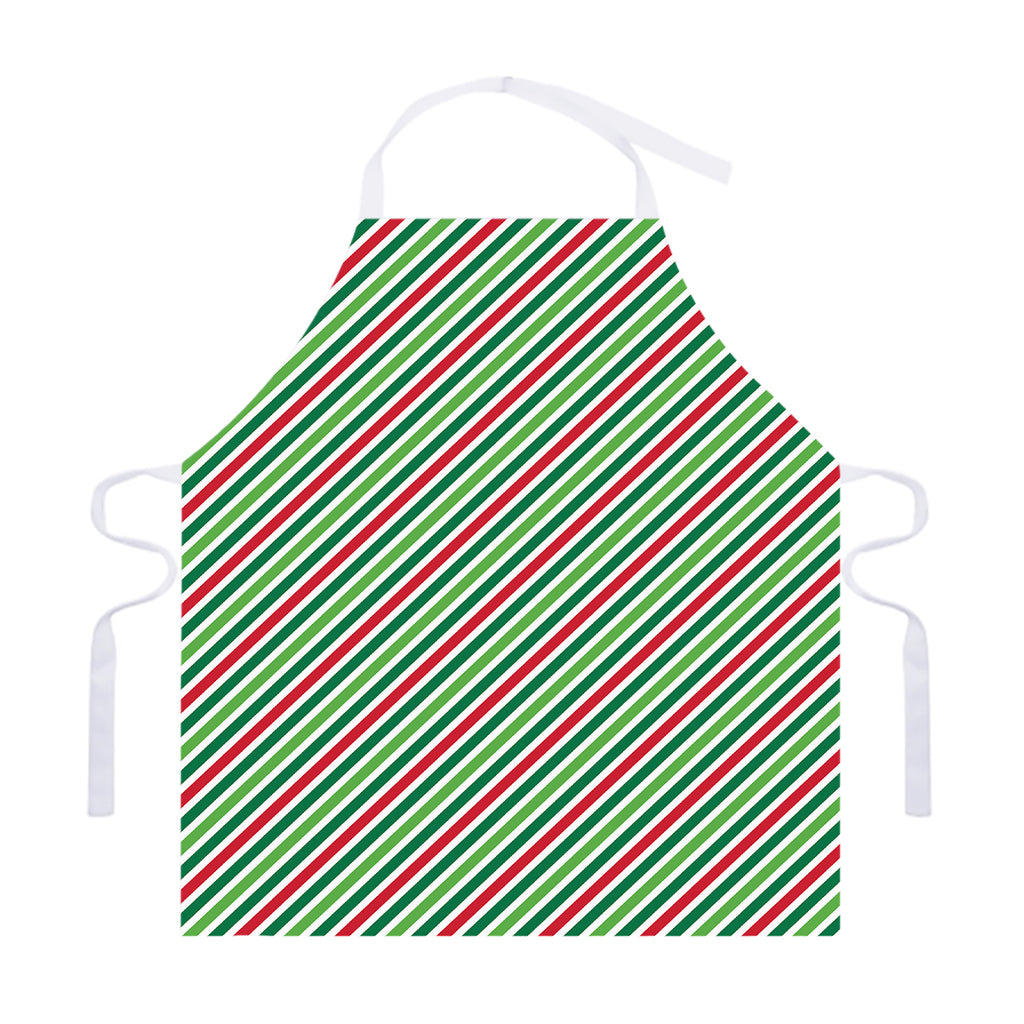 Merry Christmas Stripes Pattern Print Adjustable Apron