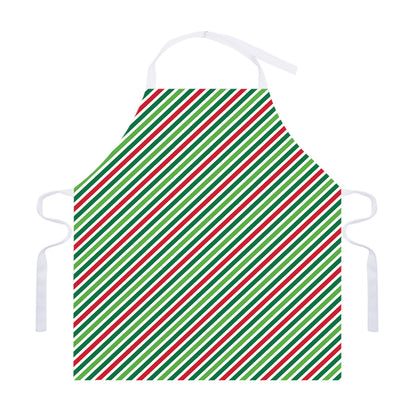Merry Christmas Stripes Pattern Print Adjustable Apron