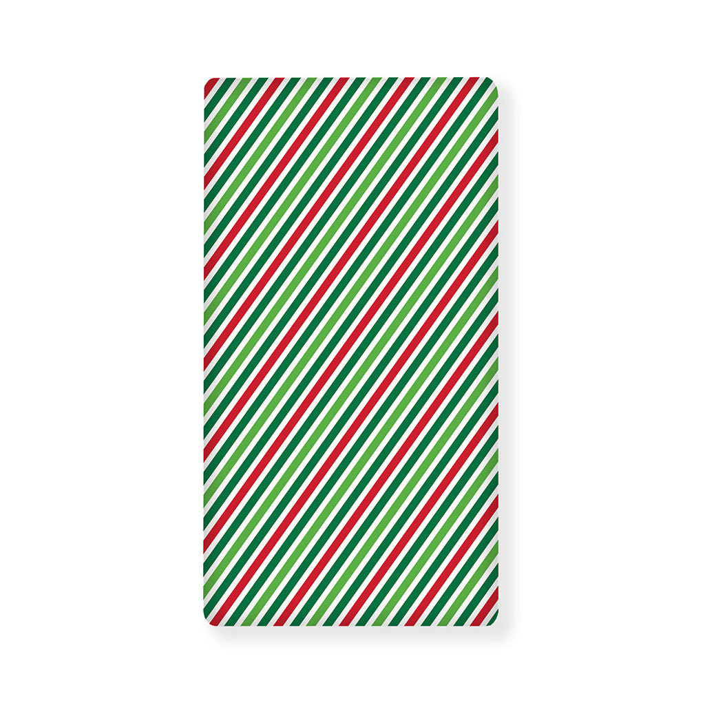 Merry Christmas Stripes Pattern Print Baby Crib Sheet
