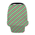 Merry Christmas Stripes Pattern Print Baby Seat Cover
