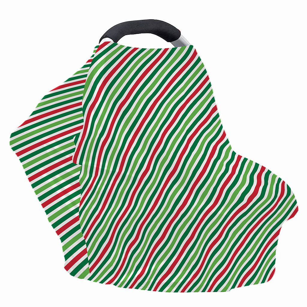 Merry Christmas Stripes Pattern Print Baby Seat Cover