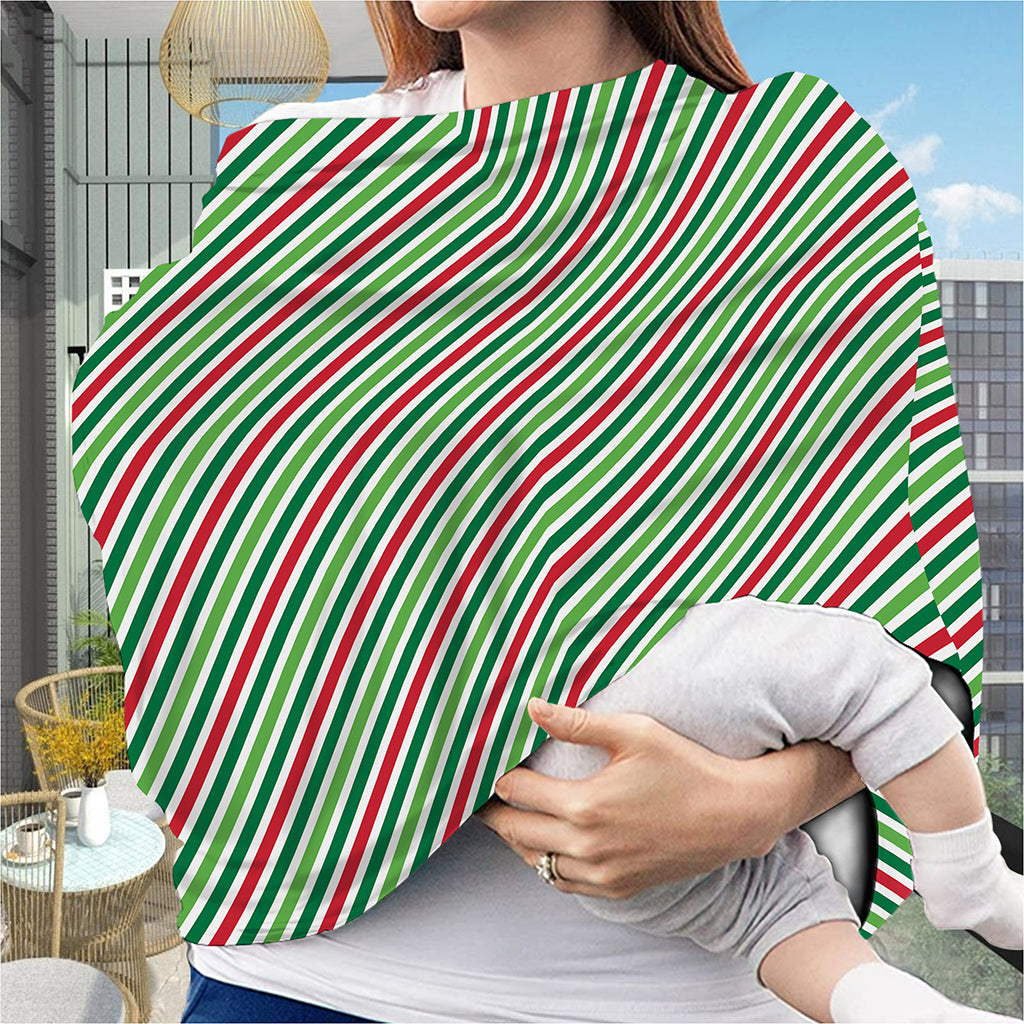 Merry Christmas Stripes Pattern Print Baby Seat Cover