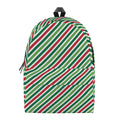Merry Christmas Stripes Pattern Print School Backpack