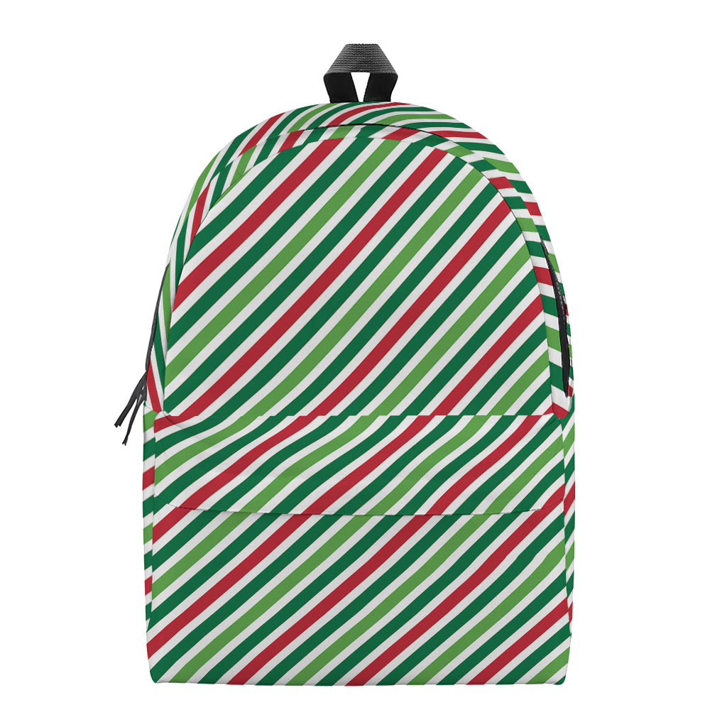 Merry Christmas Stripes Pattern Print Backpack