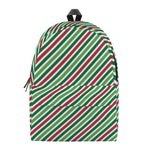 Merry Christmas Stripes Pattern Print Backpack