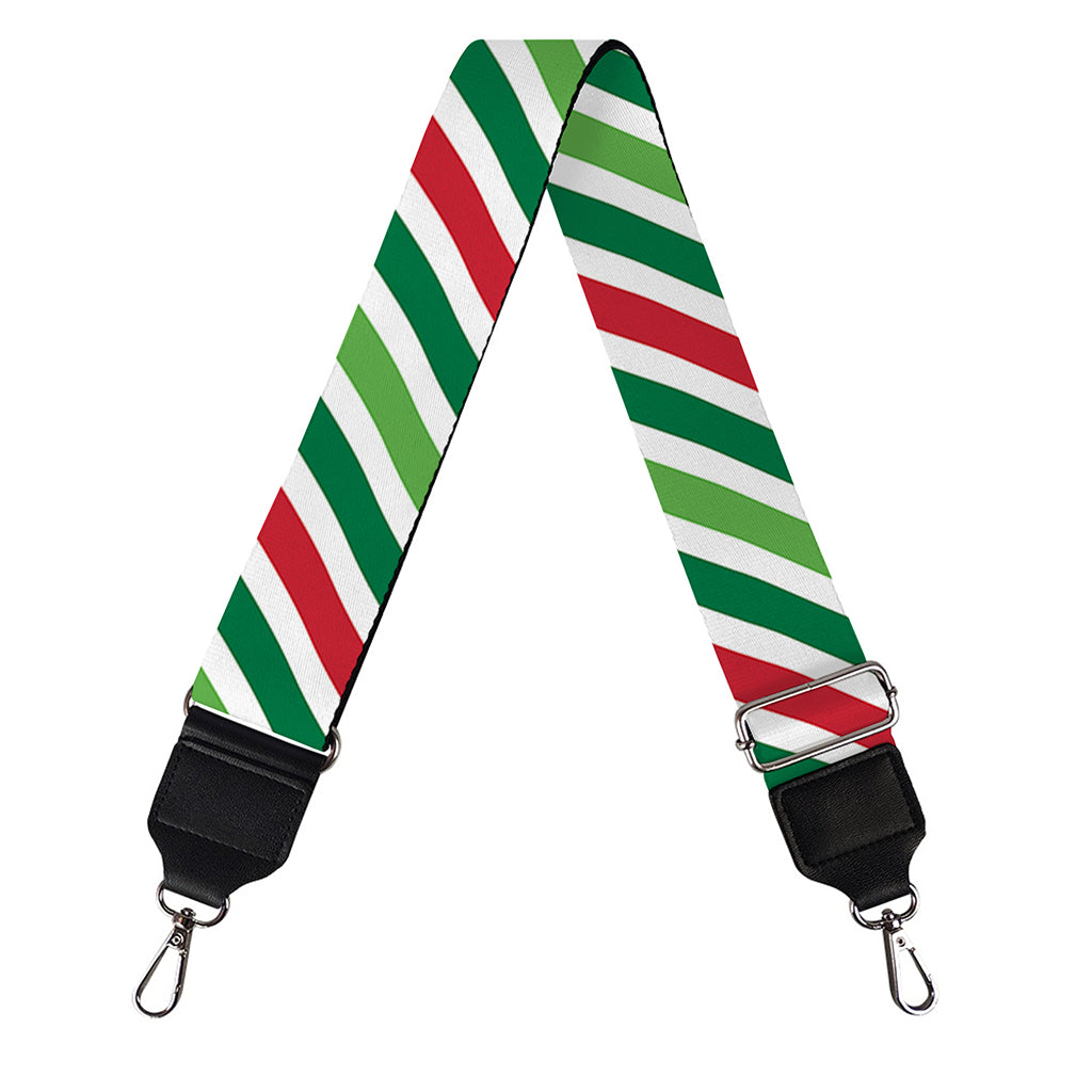 Merry Christmas Stripes Pattern Print Bag Strap