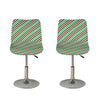 Merry Christmas Stripes Pattern Print Bar Stool Covers