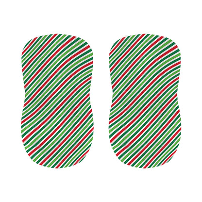 Merry Christmas Stripes Pattern Print Bar Stool Covers