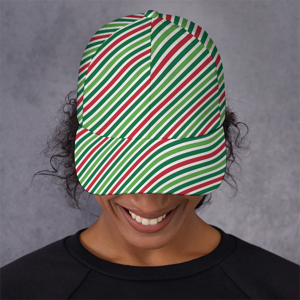 Merry Christmas Stripes Pattern Print Baseball Cap