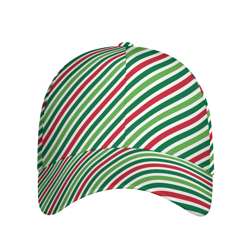 Merry Christmas Stripes Pattern Print Baseball Cap
