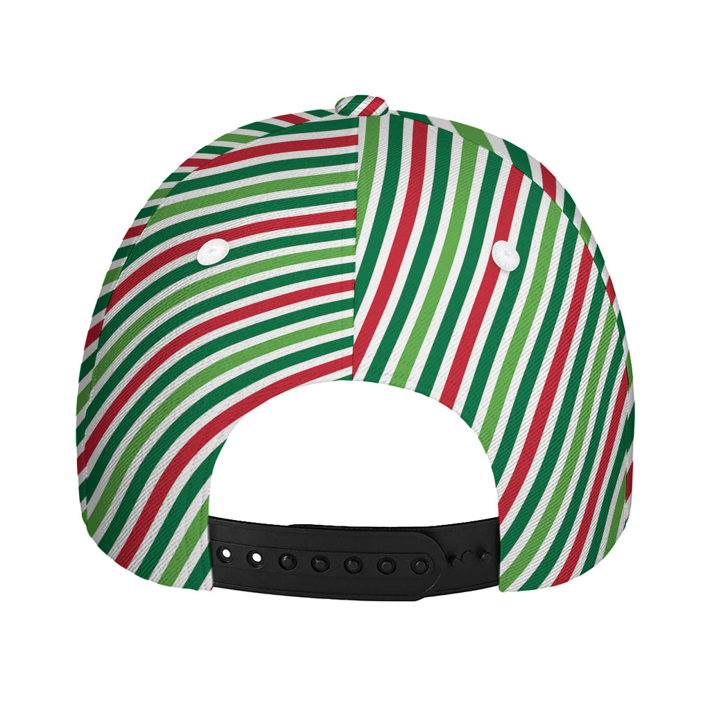 Merry Christmas Stripes Pattern Print Baseball Cap