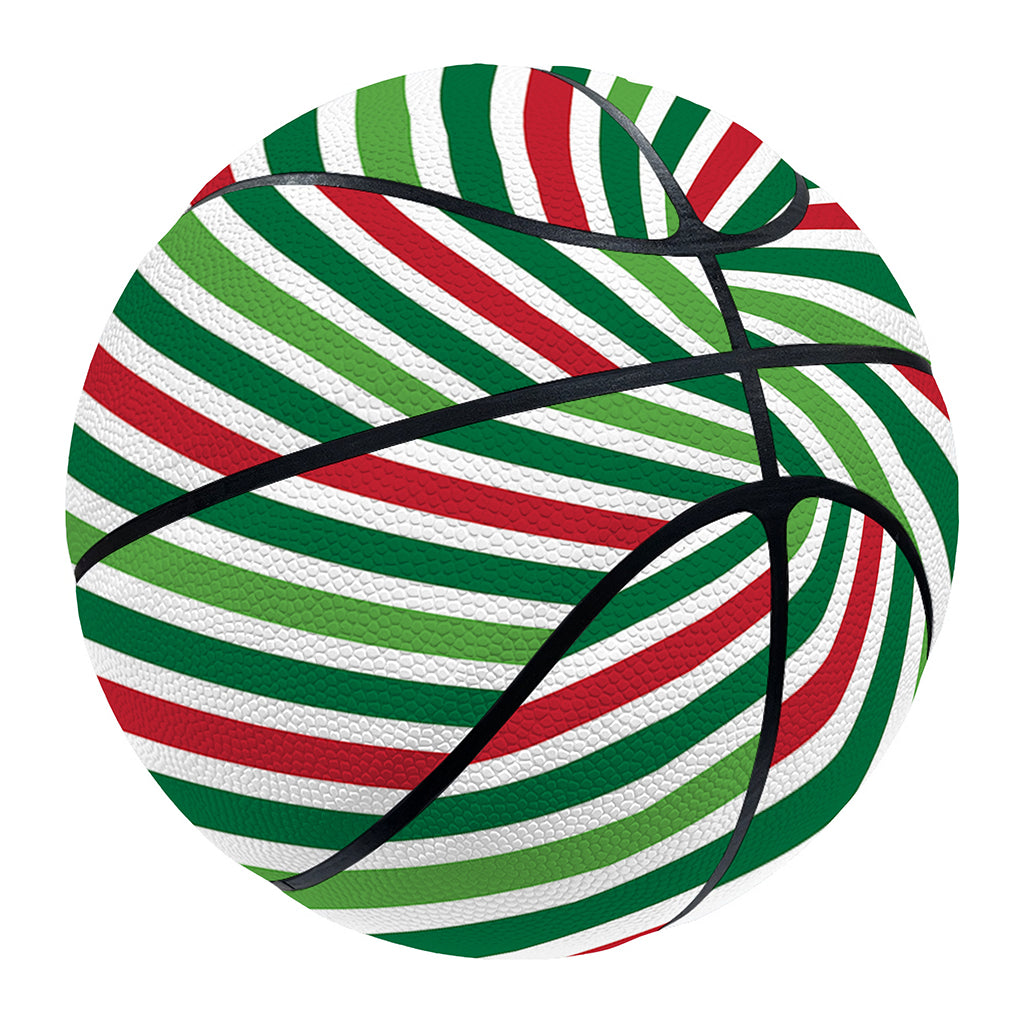 Merry Christmas Stripes Pattern Print Basketball