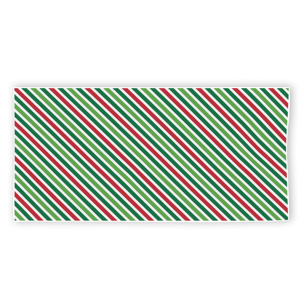 Merry Christmas Stripes Pattern Print Beach Towel