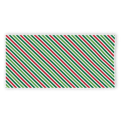 Merry Christmas Stripes Pattern Print Beach Towel