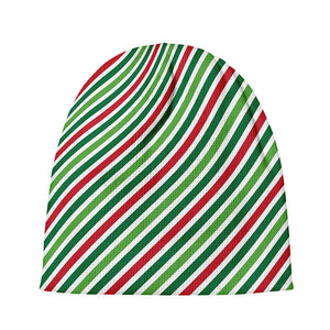 Merry Christmas Stripes Pattern Print Beanie