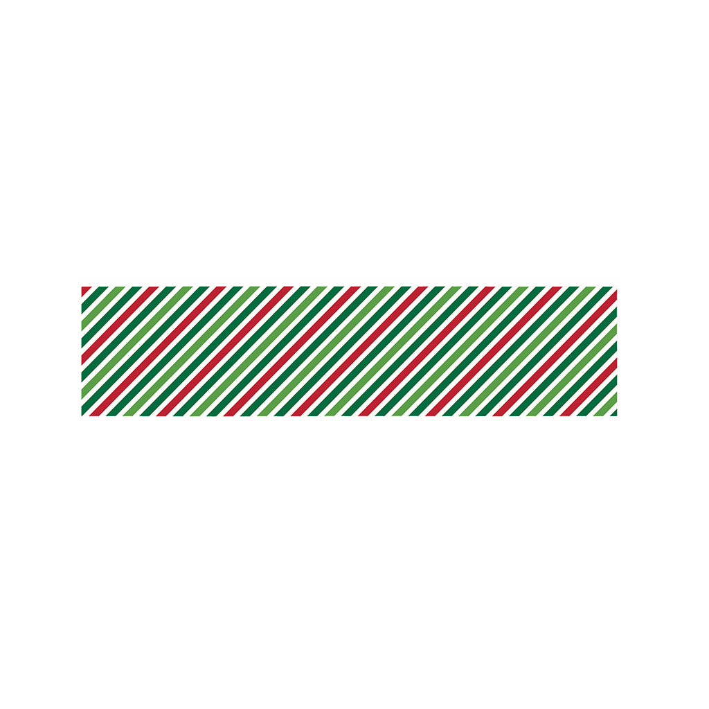 Merry Christmas Stripes Pattern Print Bed Runner