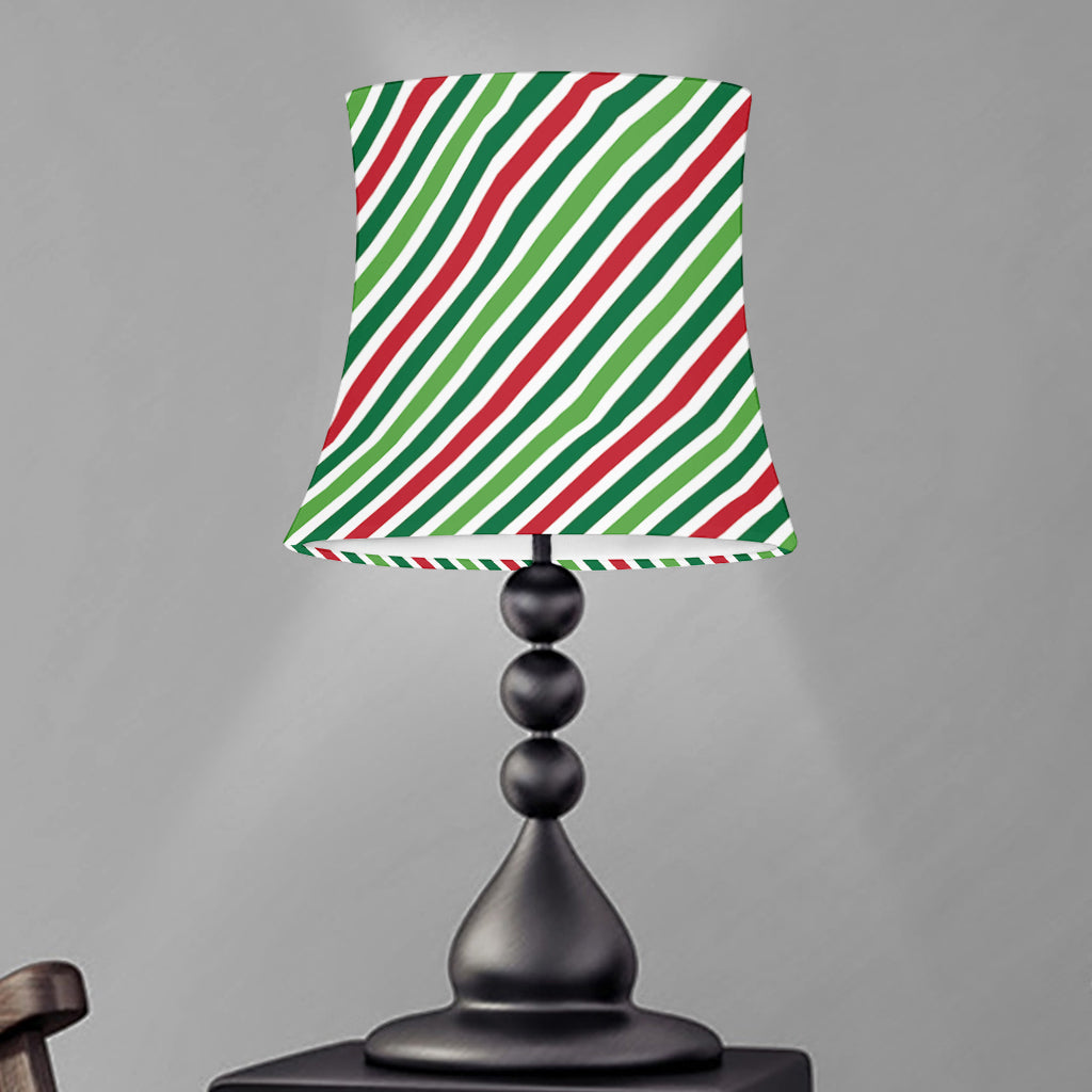 Merry Christmas Stripes Pattern Print Bell Lamp Shade