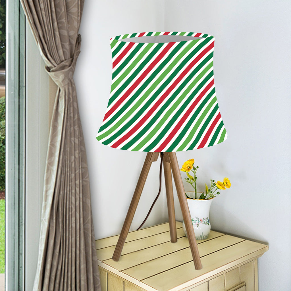 Merry Christmas Stripes Pattern Print Bell Lamp Shade