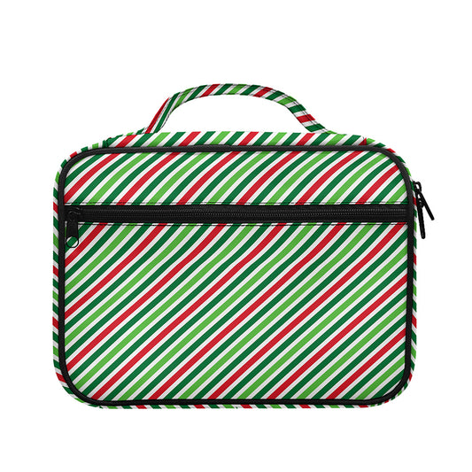 Merry Christmas Stripes Pattern Print Briefcase Bible Bag
