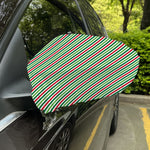 Merry Christmas Stripes Pattern Print Car Side Mirror Covers