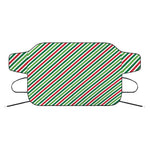 Merry Christmas Stripes Pattern Print Car Windshield Snow Cover