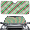 Merry Christmas Stripes Pattern Print Car Windshield Sun Shade