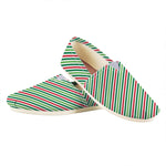 Merry Christmas Stripes Pattern Print Casual Shoes