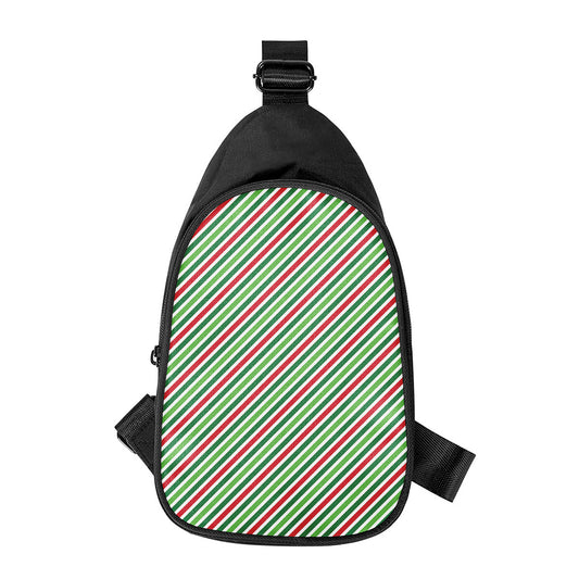 Merry Christmas Stripes Pattern Print Chest Bag