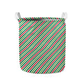 Merry Christmas Stripes Pattern Print Collapsible Laundry Basket