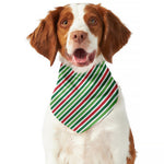 Merry Christmas Stripes Pattern Print Dog Bandana