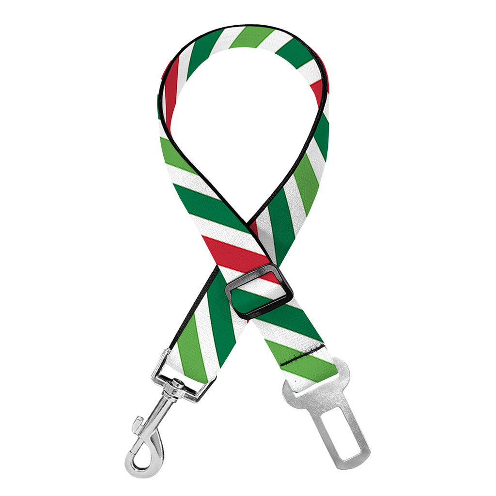 Merry Christmas Stripes Pattern Print Dog Seat Belt