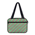 Merry Christmas Stripes Pattern Print Double Strap Bible Bag