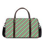 Merry Christmas Stripes Pattern Print Duffle Bag
