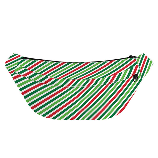 Merry Christmas Stripes Pattern Print Fanny Pack