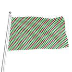 Merry Christmas Stripes Pattern Print Flag