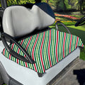 Merry Christmas Stripes Pattern Print Golf Cart Seat Cover