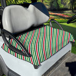 Merry Christmas Stripes Pattern Print Golf Cart Seat Cover